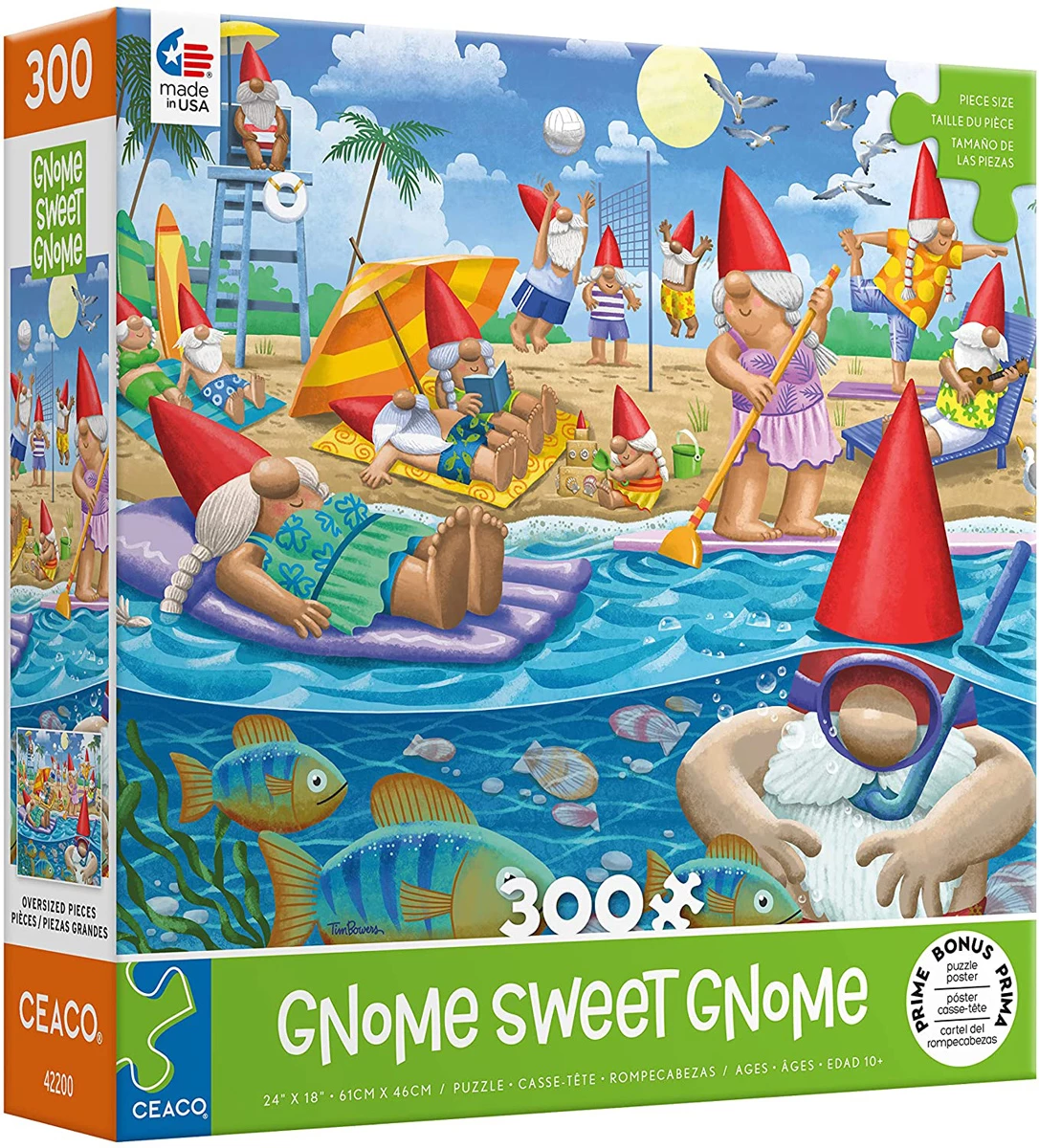 Hot Sale β¨ Ceaco 300 Pieces Gnome Sweet Gnome - Beach Day π― 4 Hot Sale β¨ Ceaco 300 Pieces Gnome Sweet Gnome - Beach Day π― - Image 2