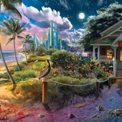 Outlet 💯 Buffalo Games 1500 Pieces Beach Cabin ✨