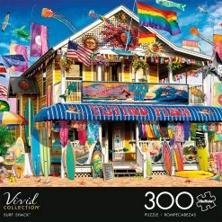 Hot Sale 🔥 Buffalo Games 300 Pieces Surf Shack 🔔 -BEACH & OCEAN Puzzles Shop 079346027569 b