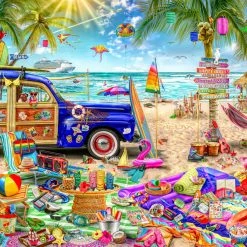 Budget ⭐ Buffalo Games 1000 Pieces Beach Vacation 😉