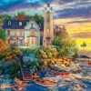 Flash Sale 👏 Buffalo Games 500 Pieces Rock Island Lighthouse ✔️ -BEACH & OCEAN Puzzles Shop 079346370023 1