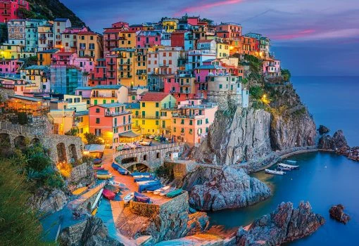 Outlet ✨ Buffalo Games 2000 Pieces Dusk At Cinque Terre New 🔥 -BEACH & OCEAN Puzzles Shop 079346521029 1