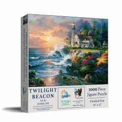 Flash Sale ✨ SunsOut 1000 Pieces Twilight Beacon 😀 -BEACH & OCEAN Puzzles Shop 18114twilightbeacon box