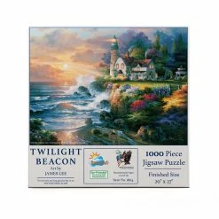 Flash Sale ✨ SunsOut 1000 Pieces Twilight Beacon 😀 -BEACH & OCEAN Puzzles Shop 18114twilightbeacon front