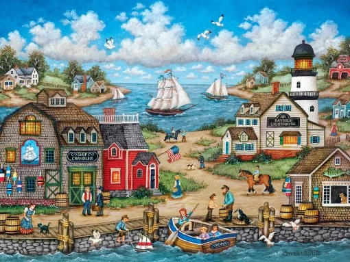 Wholesale 💯 MasterPieces 550 Pieces Dockside Activities ✨ -BEACH & OCEAN Puzzles Shop 32249 puz