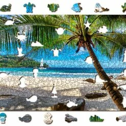 Budget 🧨 Wooden City 505 Pieces Paradise Island Beach 🌟 -BEACH & OCEAN Puzzles Shop 5904151823639 3