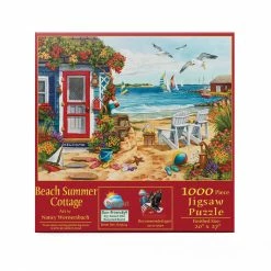 Best Sale 🔔 SunsOut 1000 Pieces Beach ☀️ Summer Cottage 🎁 -BEACH & OCEAN Puzzles Shop 62924beachcottagesummer front