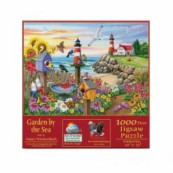 Best deal 🎁 SunsOut 1000 Pieces Garden By The Sea 🧨 -BEACH & OCEAN Puzzles Shop 62930gardenbythesea front