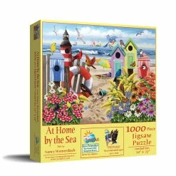 Hot Sale ⌛ SunsOut 1000 Pieces At Home By The Sea 🧨 -BEACH & OCEAN Puzzles Shop 63002AtHomebytheSea box