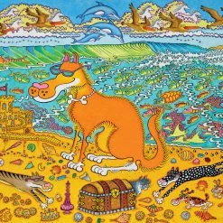 Deals 🔥 Heritage Puzzles 550 Pieces Surf 🦮 Dog's Beach Treasure 🎁