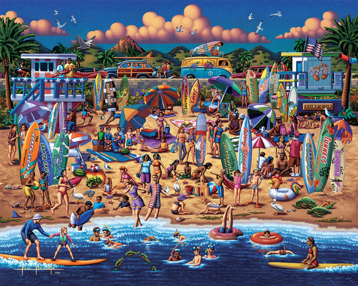 Discount π― Dowdle Folk Art 500 Pieces Surfin' USA β 3 Discount π― Dowdle Folk Art 500 Pieces Surfin' USA β