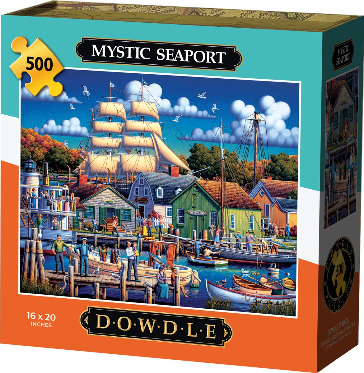 Brand new π Dowdle Folk Art 500 Pieces Mystic Seaport π 4 Brand new π Dowdle Folk Art 500 Pieces Mystic Seaport π - Image 2