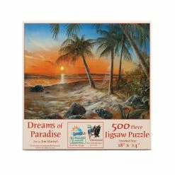 Promo 🌟 SunsOut 500 Pieces Dreams Of Paradise 👏 -BEACH & OCEAN Puzzles Shop 67333dreamsofparadise front
