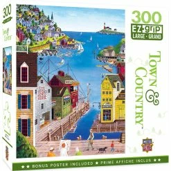 Discount 🥰 MasterPieces 300 Pieces A Walk On The Pier 😉 -BEACH & OCEAN Puzzles Shop 705988316753 b3d