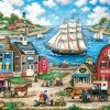 Discount ⌛ MasterPieces 1000 Pieces Ships Ahoy 👏 -BEACH & OCEAN Puzzles Shop 705988821349 1
