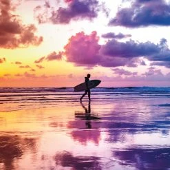 Best Sale 🎉 Buffalo Games 300 Pieces BLANC Series: Sunset Surfer, California 😍