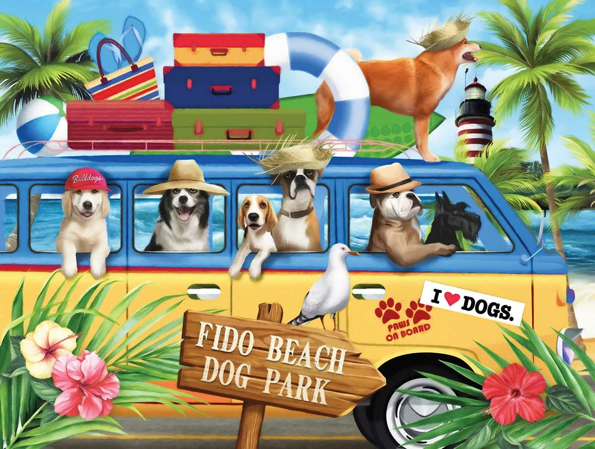 Brand new 𧨠SunsOut 300 Pieces Fido Beach 𧨠3 Brand new 𧨠SunsOut 300 Pieces Fido Beach π§¨