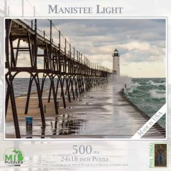 Discount 🤩 MI Puzzles 500 Pieces Manistee Light 😍