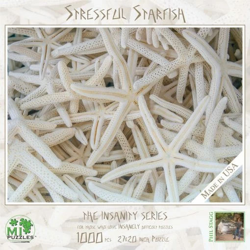 Budget 👍 MI Puzzles 1000 Pieces Stressful Starfish ⭐ -BEACH & OCEAN Puzzles Shop 813461027277