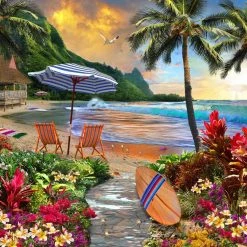 New 🥰 Vermont 🎄 Christmas Company 550 Pieces Hawaiian Life 🌟