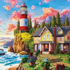 Budget 🎁 Educa 3000 Pieces Lighthouse Near The Ocean 😀