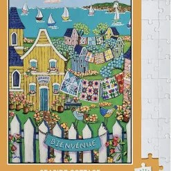 Hot Sale 👍 Lucky Puzzles 1000 Pieces Seaside Cottage And Quilts 🎁 -BEACH & OCEAN Puzzles Shop 860004104353 b