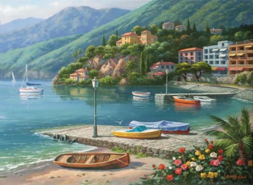 Brand new 🥰 Anatolian 1000 Pieces Hillside Harbor Cove 👍 -BEACH & OCEAN Puzzles Shop 8698543110960 1