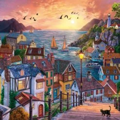 Hot Sale 🛒 Anatolian 1000 Pieces Coastal Town At Sunset 🎁