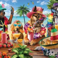 Discount π Anatolian 1000 Pieces πΆ Dogs Drinking Smoothies On A Tropical Beach β
