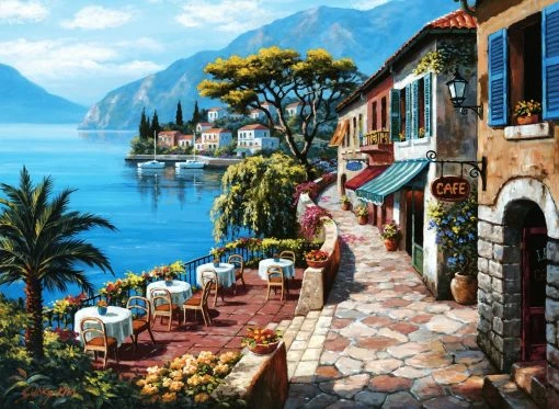 Discount 🤩 Anatolian 1000 Pieces Overlook Café II 🔥 -BEACH & OCEAN Puzzles Shop 8698543130852.00