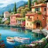 Best Pirce 🥰 Anatolian 2000 Pieces Villagio Dal Lago ⭐ -BEACH & OCEAN Puzzles Shop 8698543139503 1a