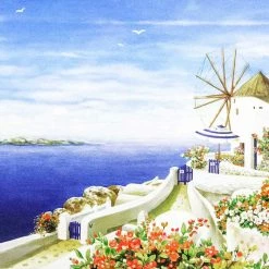 Cheap 🌟 Puzzlelife 1000 Pieces Santorini Beach 🌟