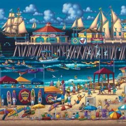 Cheapest 🔥 Dowdle Folk Art 500 Pieces Huntington Beach 🔔