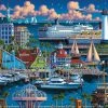 Top 10 ✔️ Dowdle Folk Art 500 Pieces Long Beach ⭐ -BEACH & OCEAN Puzzles Shop Long Beach 20x16 1