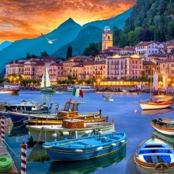 Flash Sale ❤️ Vermont 🎄 Christmas Company 1000 Pieces Lake Como Harbor ✨